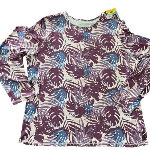 32 Degree's Women's Sun Tee Long Sleeve Purple Size XL NWT - Picture 5 of 8